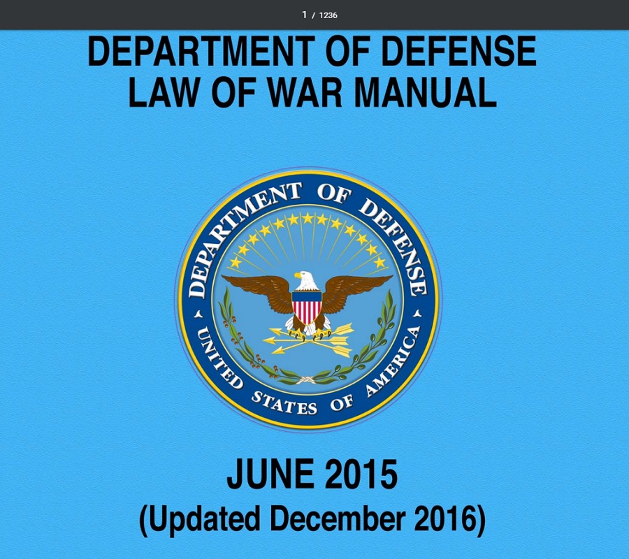 Department of Defense Law of War Manual June 2015 (Updated December 2016)