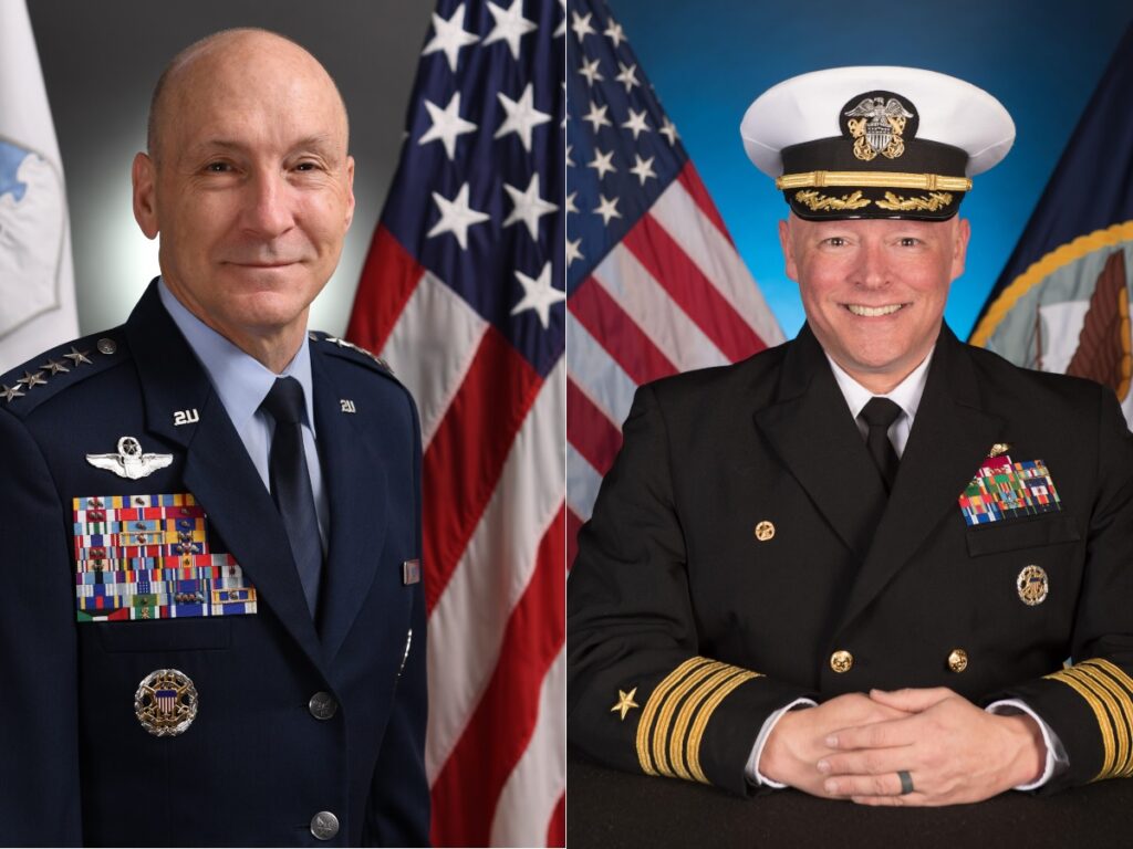 2024 MRE Conference Keynote speakers Air Force Chief of Staff Gen. David Allvin and Navy Capt. Chris “Chowdah” Hill